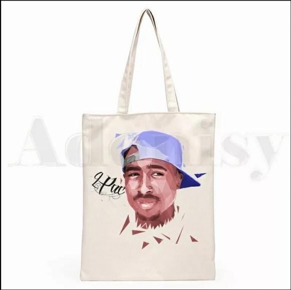 Tupac Canvas Tote bag - Picture 3 of 4